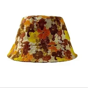 Zara | Accessories | New Zara Retro Floral Print Bucket Hat